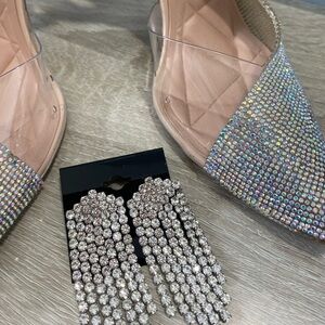 Rhinestone Sling Back Heels